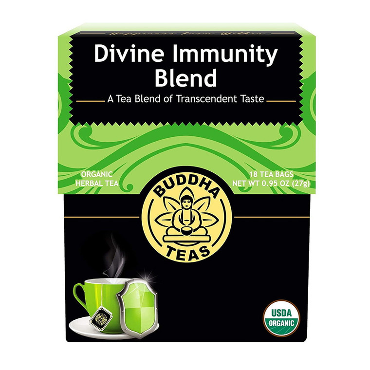 Buddha Tea Organic Divine Immunity Blend Tea Bags, 18 Ea