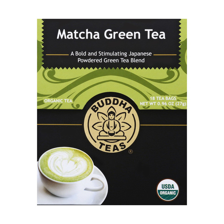 Buddha Tea Organic Matcha Green Tea Bags, 18 Ea