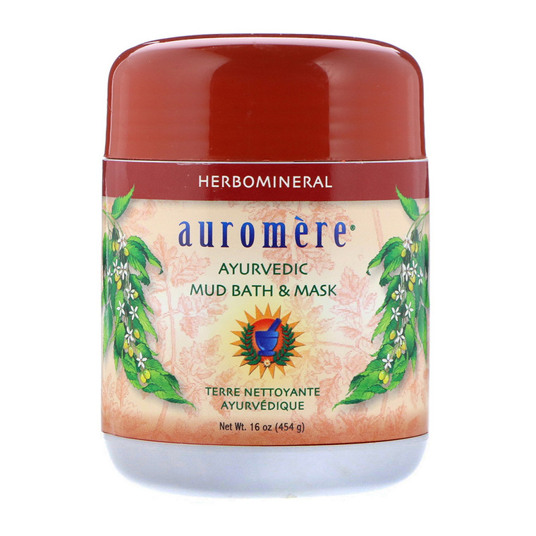 Auromere Ayurvedic Herbomineral Rejuvenating Mud Bath and Mask, 16 Oz
