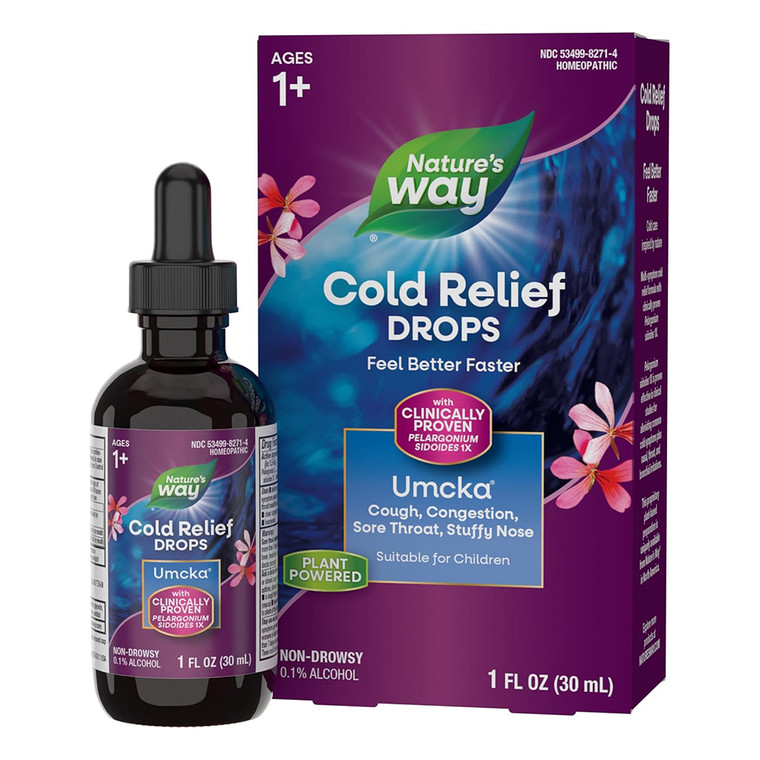 Natures Way Umcka Cold Relief Drops for Children Non Drowsy 1Oz (30ml)