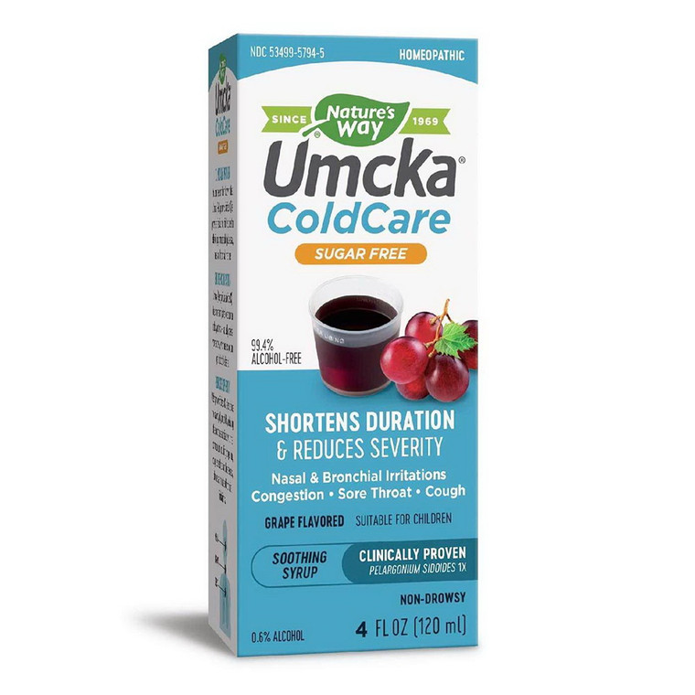 Natures Way Umcka Cold Care Sugar Free Grape Syrup, 4 Oz