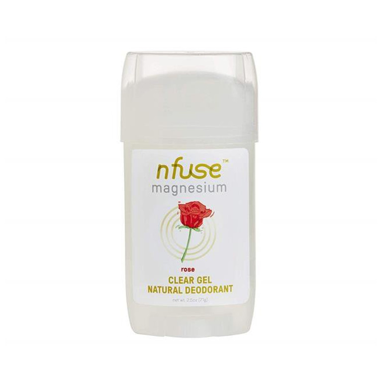 Nfuse Rose Magnesium Natural Clear Gel Natural Deodorant, 2.5 Oz