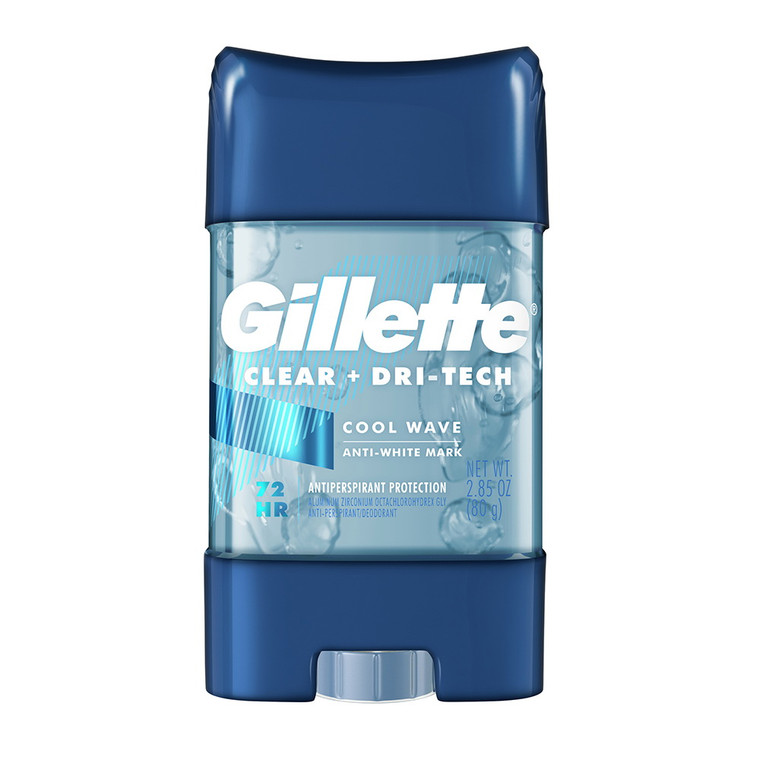 Gillette Triple Protection Clear Gel Antiperspirant Deodorant, Cool Wave, 3 Oz