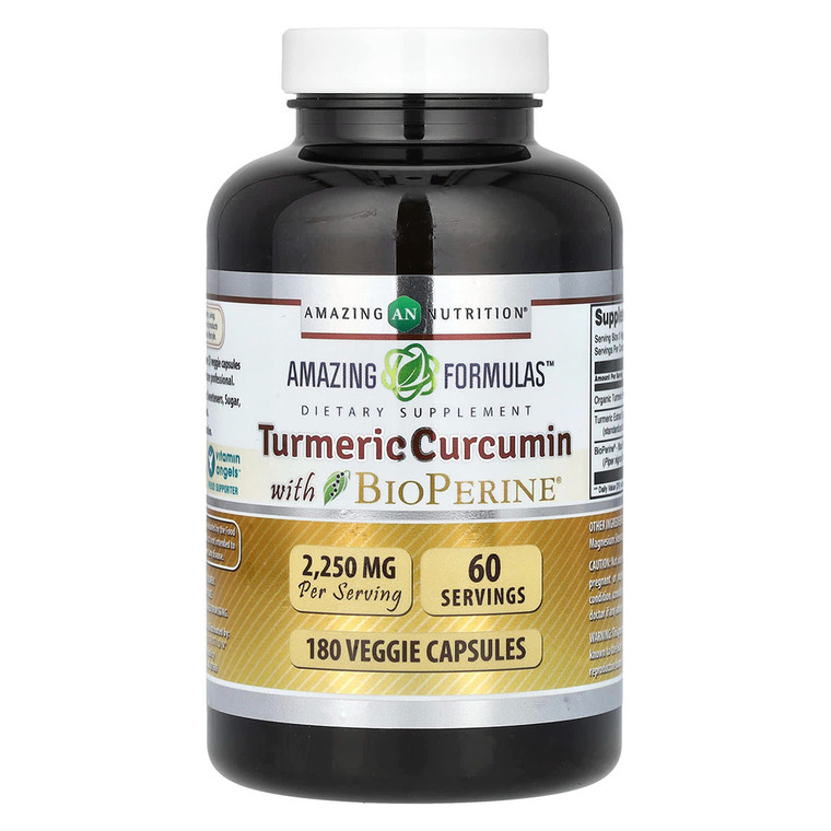 Amazing Formulas Turmeric Curcumin with Bioperine 1500 Mg Capsules 180Ea