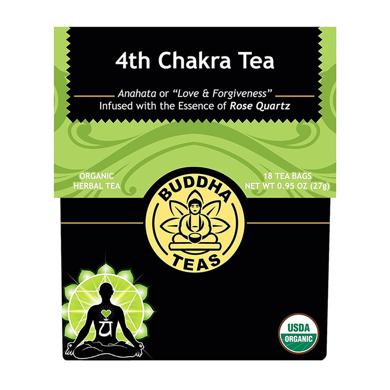 Buddha Teas Organic 4th Chakra Tea Bags, 18 Ea