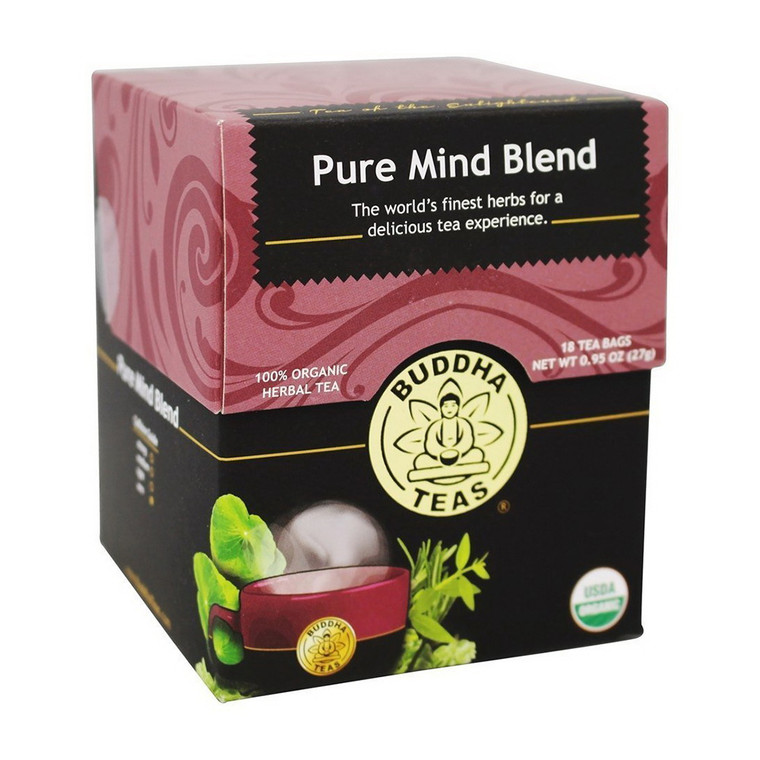 Buddha Teas Organic Pure Mind Blend Tea Bags, 18 Ea