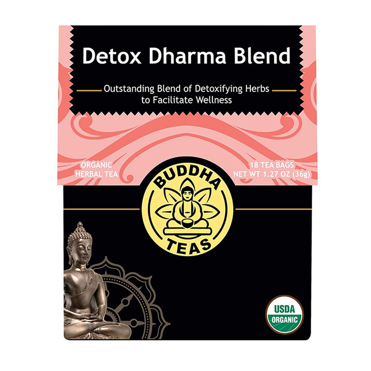 Buddha Teas Organic Detox Dharma Blend Tea Bags, 18 Ea