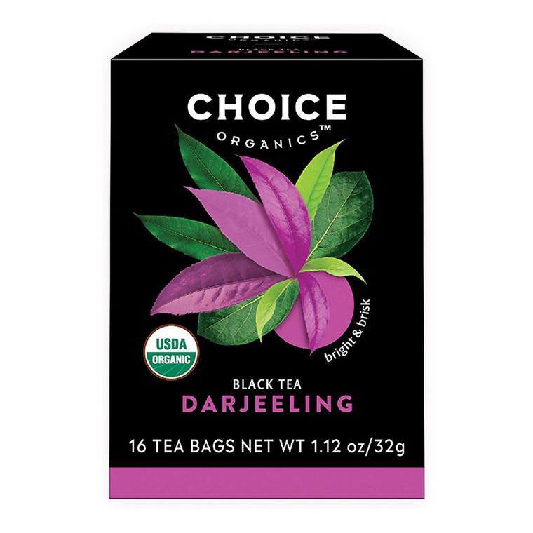 Choice Organic Darjeeling Black Tea Bags, 16 Ea
