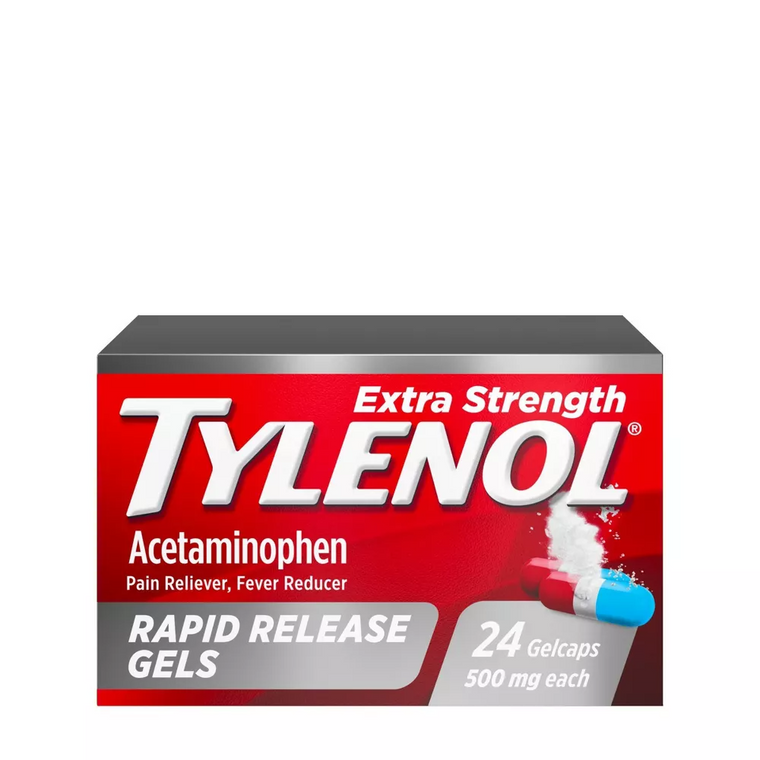 Tylenol Extra Strength Rapid Release Gelcaps For Adults, 24 Ea