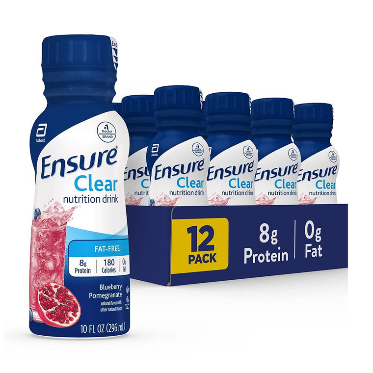 Ensure Active Clear Protein Drinks Blueberry Pomegranate - 10 Oz, 12 Pack