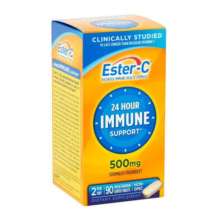 Ester C 24 Hour Immune Support 500mg Vegertarian Coated Tablets, 90 Ea