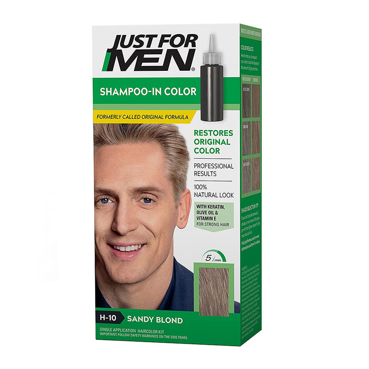 Just for Men Original Formula Hair Shampoo in Color H-10, Sandy Blond, 1 Ea