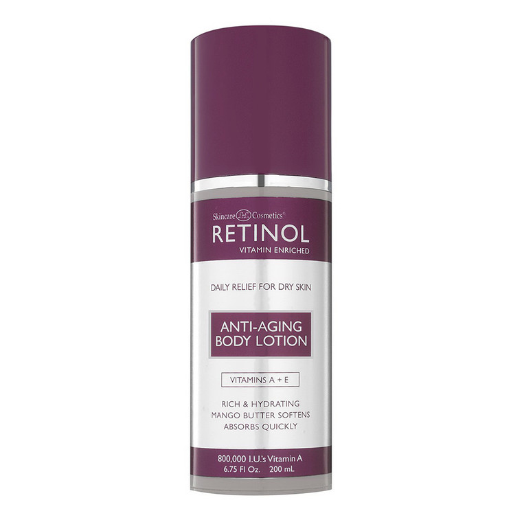 Skincare Cosmetics Retinol Anti-Aging Body Lotion Vitamins A and E, 6.75 Oz