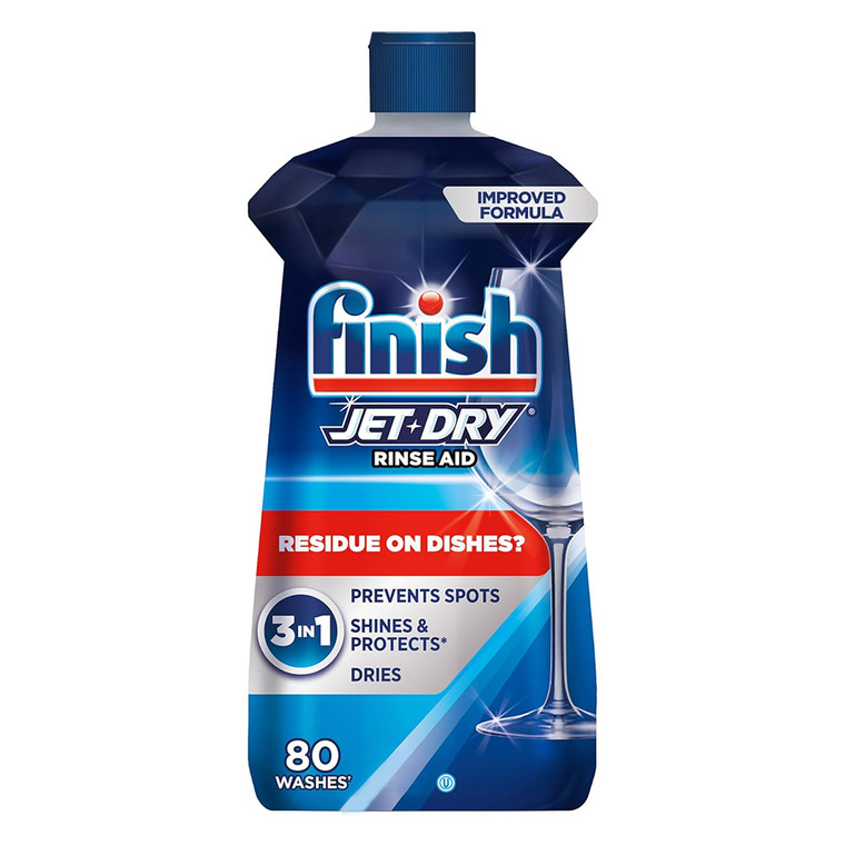 Finish Jet Dry Liquid Rinse Aid Prevents Spots and Helps Dry Dishes 8.45Oz (250ml)
