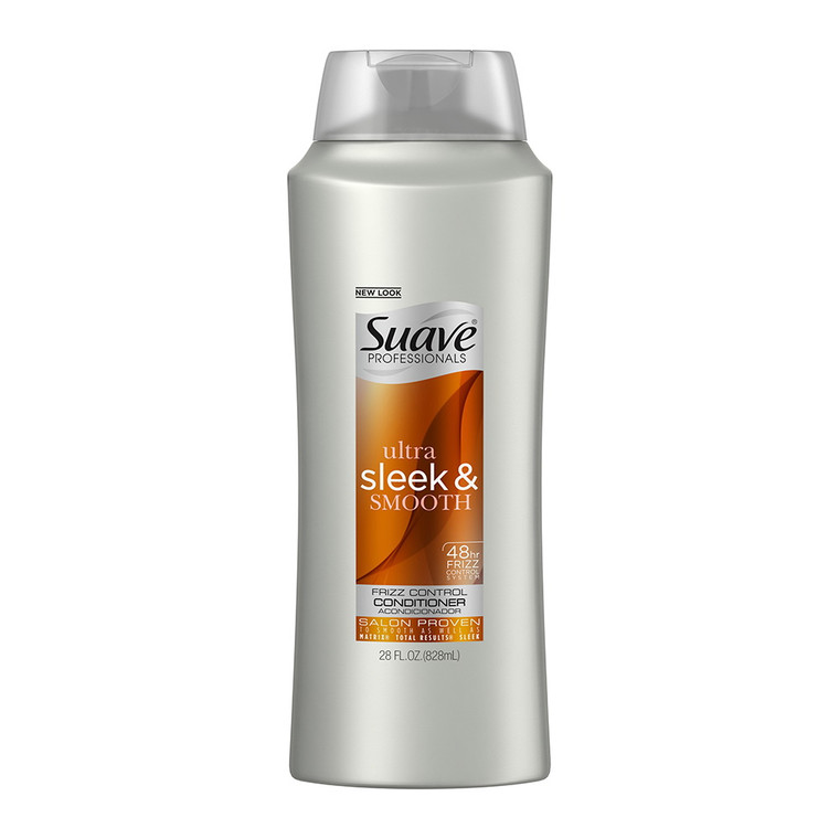 Suave Professionals Ultra Sleek and Smooth, Frizz Control Conditioner, 28 Oz