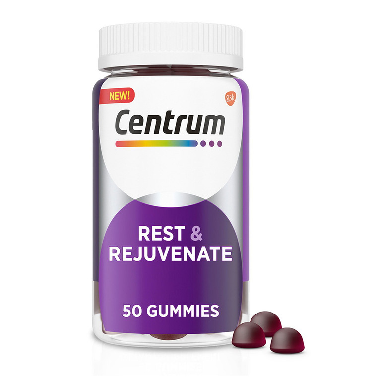 Centrum Rest and Rejuvenate Melatonin Gummies, Blackberry, 50 Ea