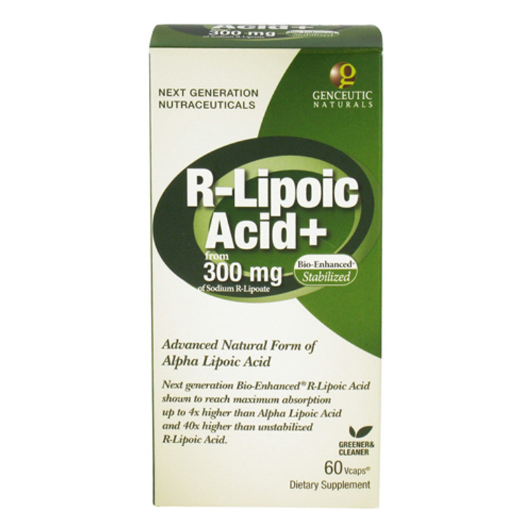 Genceutic Naturals Bio-Enhanced Natural 300 Mg R-Lipoic Acid Capsules - 60 Ea