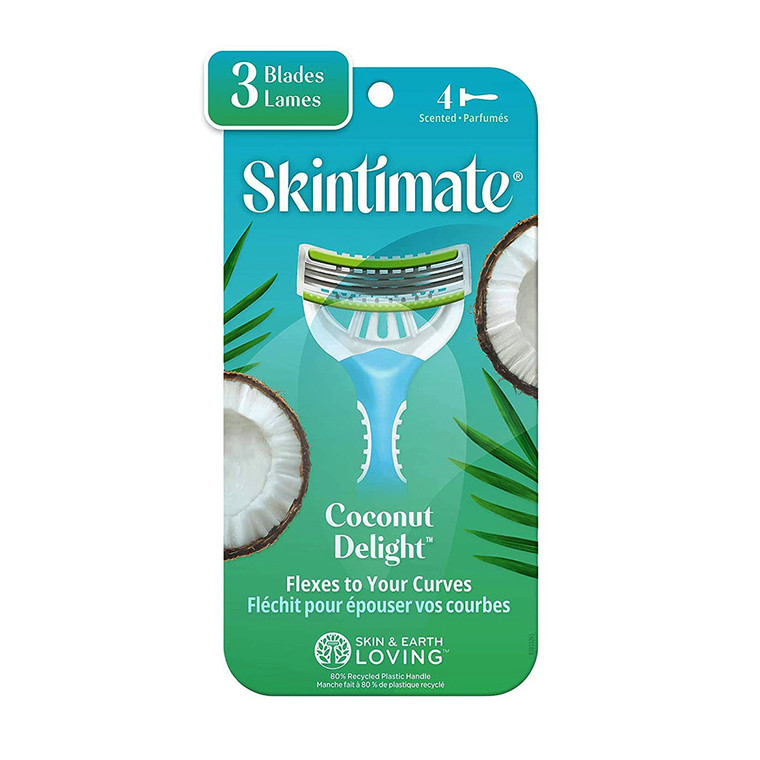 Skintimate Sensitive Skin 3 Blade Women's Disposable Razors, 4 Ea