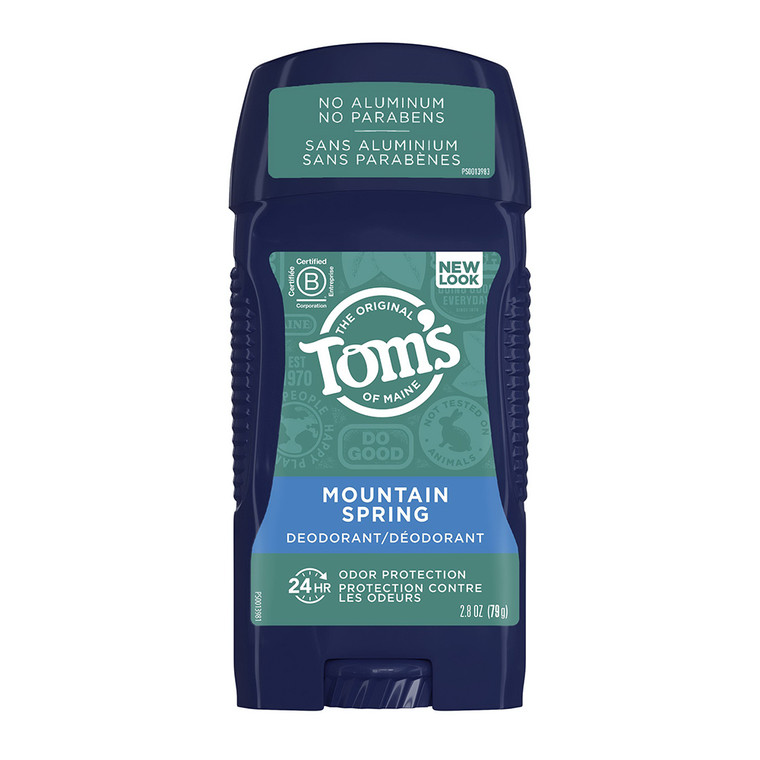 Tom's of Maine Mountain Spring Deodorant for Men, 2.8 Oz