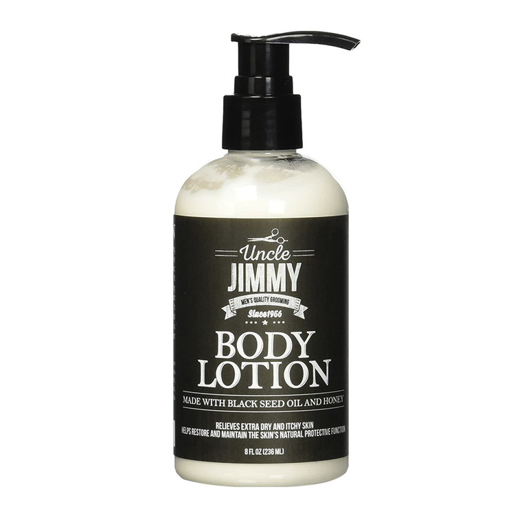 Uncle Jimmy Body Lotion Made with Black Seed Oil and Honey, 8 Oz