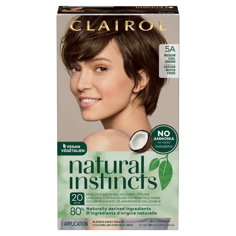 Clairol Natural Instincts Medium Cool Brown 5A Hair Color Kit, 1 Ea