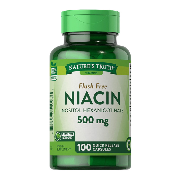 Natures Truth Flush Free Niacin Inositol Hexanicotinate 500 Mg, 100 Ea