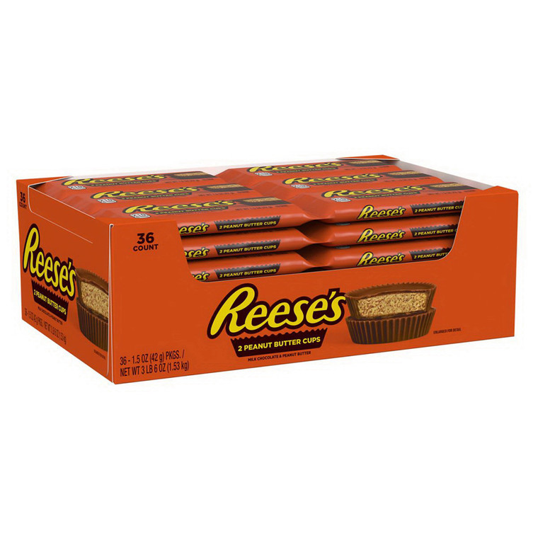 Reeses Peanut Butter Cups Milk Chocolate, 1.5 Oz, 36 Pack