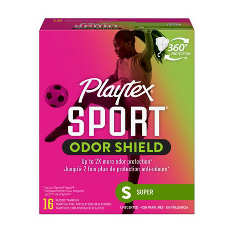 Playtex Sport Odor Shield Tampons, Super Absorbency, 16 Ea