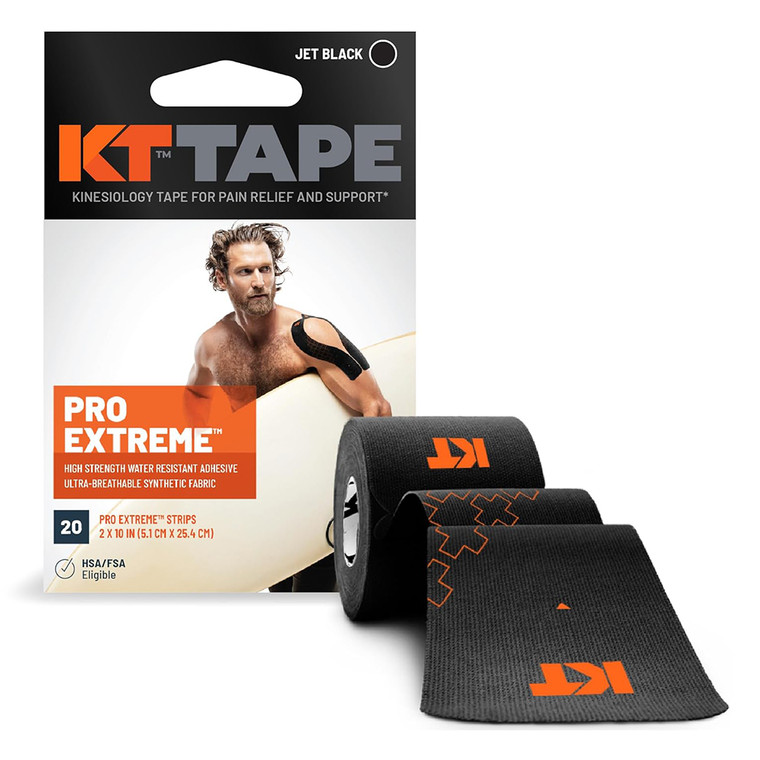 KT Tape Pro Extreme Precut Strips for Pain Relief and Support 20Ea