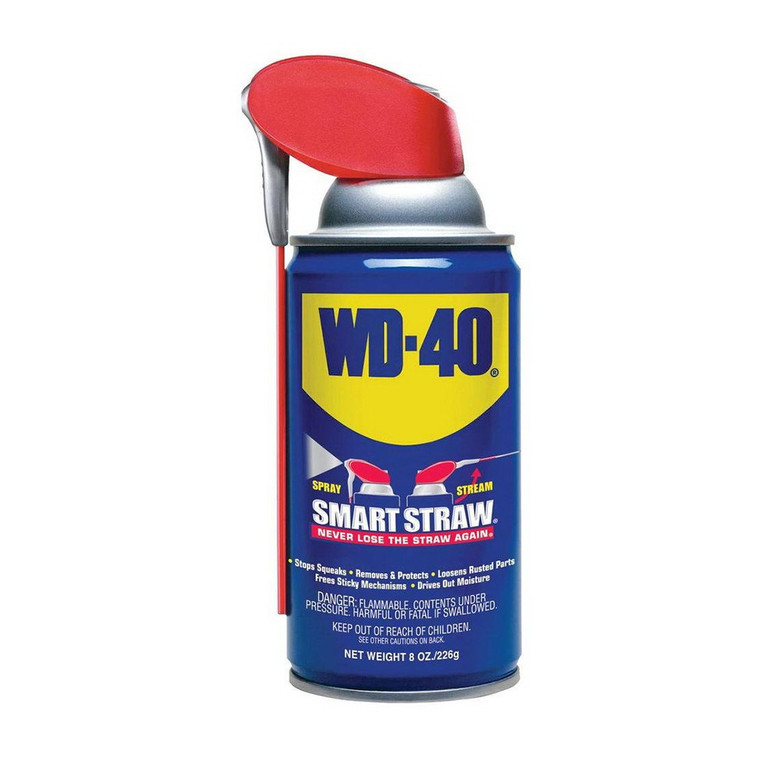 WD-40 Multi-Use Product, Multi-Purpose Lubricant with Smart Straw Spray, 8 Oz