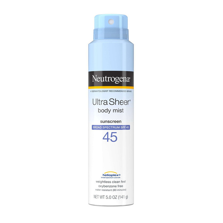Neutrogena Ultra Sheer Lightweight Sunscreen Spray, SPF 45, 5 Oz