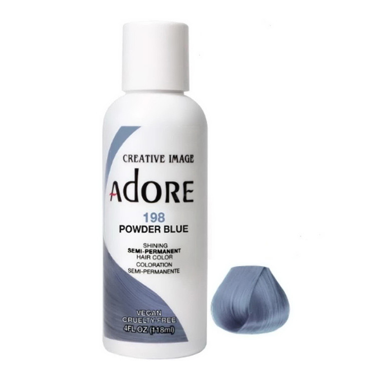 Adore Semi-Permanent Haircolor #198 Powder Blue, 4 Oz