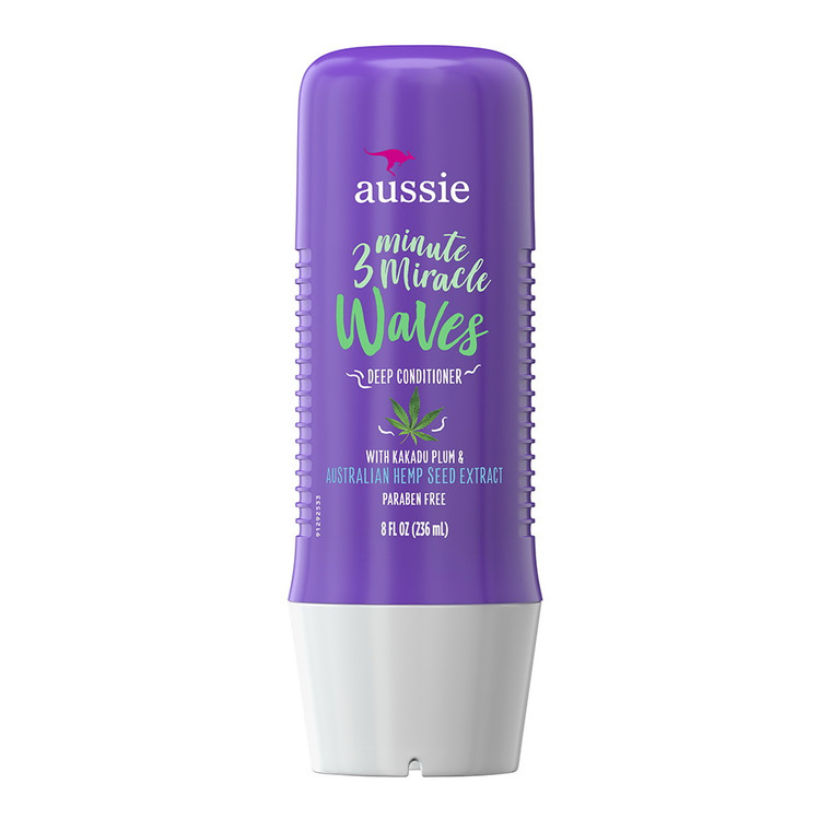 Aussie 3 Minute Miracle Waves Deep Hair Conditioner, 8 Oz