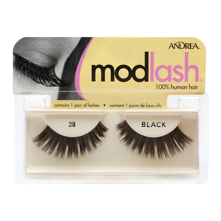 Andrea False Eyelashes, Style 28, Black, 1 Ea