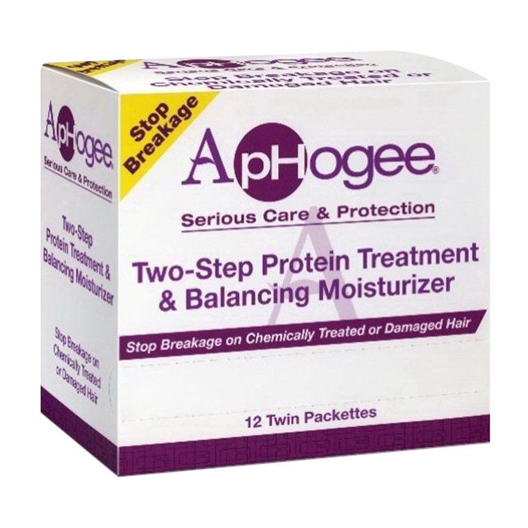 Aphogee Two Step Protein Treatment and Balancing Moisturizer for Hair Duo Packette 1Ea