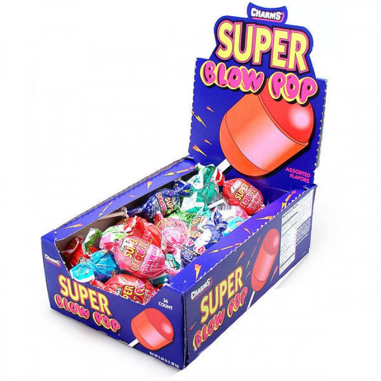 Charms Super Blow Pops, Assorted Flavors, 48 Ea