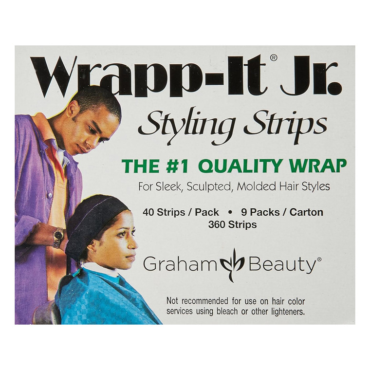 Graham Professional Beauty Wrapp-It Jr Styling Strips Black 360Ea