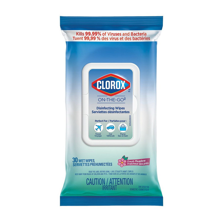 Clorox On The Go Disinfecting Wipes, Fresh Scent, 30 Ea