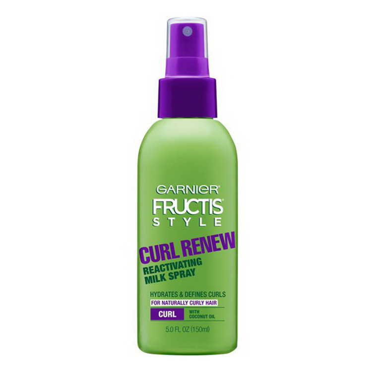 Garnier Fructis Style Curl Renew Reactivating Milk Spray, For Curly Hair, 5 Ounce