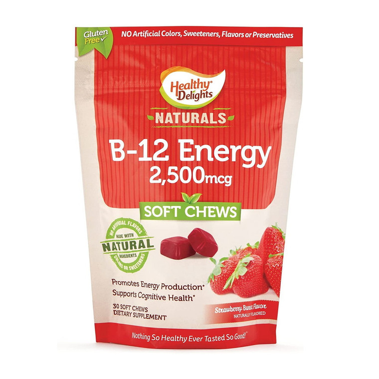 Healthy Delights Naturals B12 Energy Soft Chews, 30 Ea