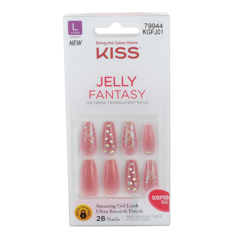 Kiss Jelly Fantasy 28 Count Rosey Long Length