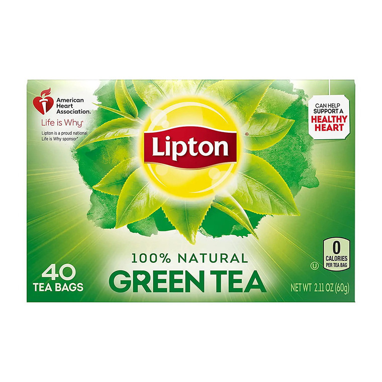 Lipton Green Tea Bags, Decaffeinated, (40 ct/pack)