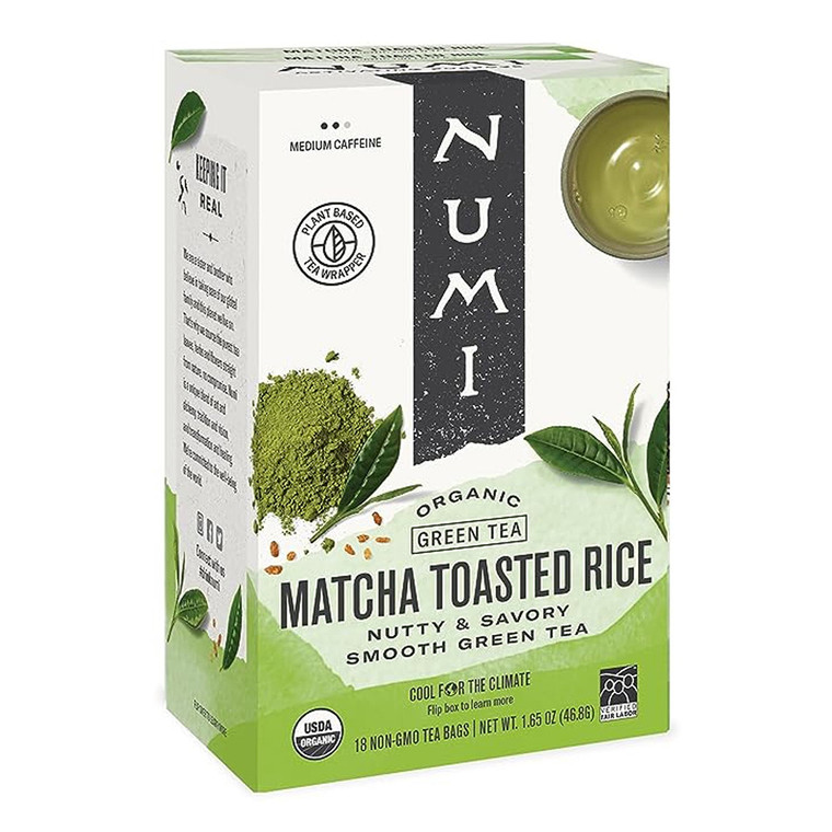 Numi Organic Matcha Toasted Rice Green Tea, 18 bags