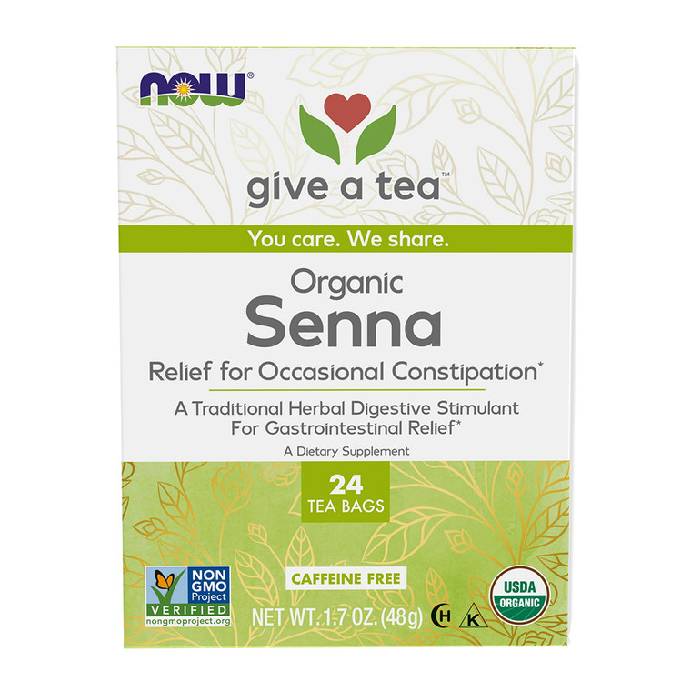 Now Foods Senna Tea Relief for Occasional Constipation Tea Bags, 24 Ea