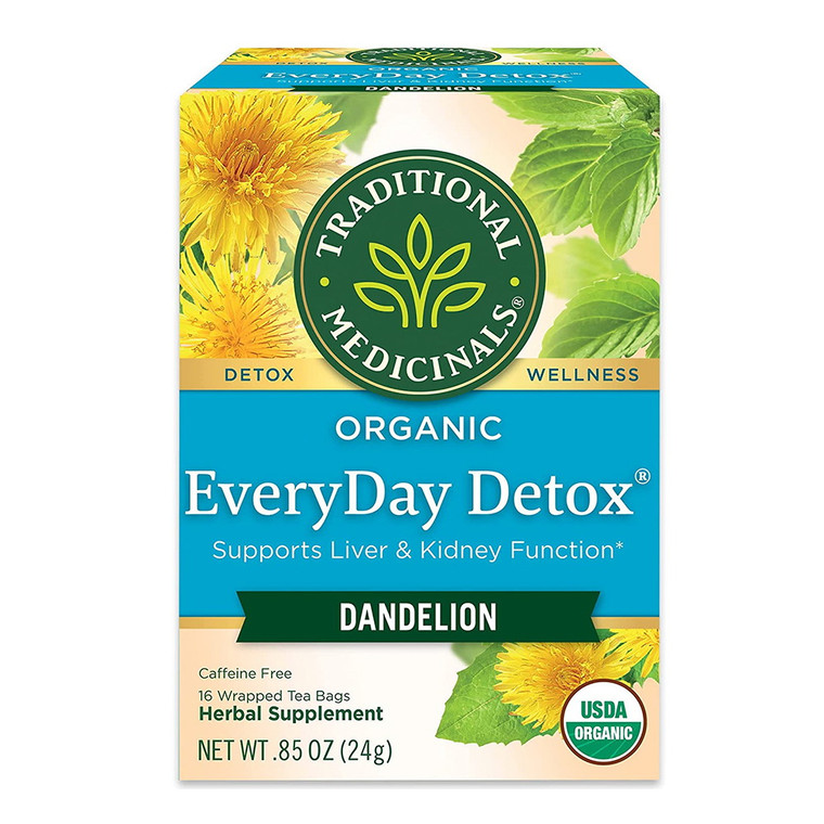 Traditional Medicinals, Organic Everyday Detox Dandelion, Tea Bags, 16 Ea