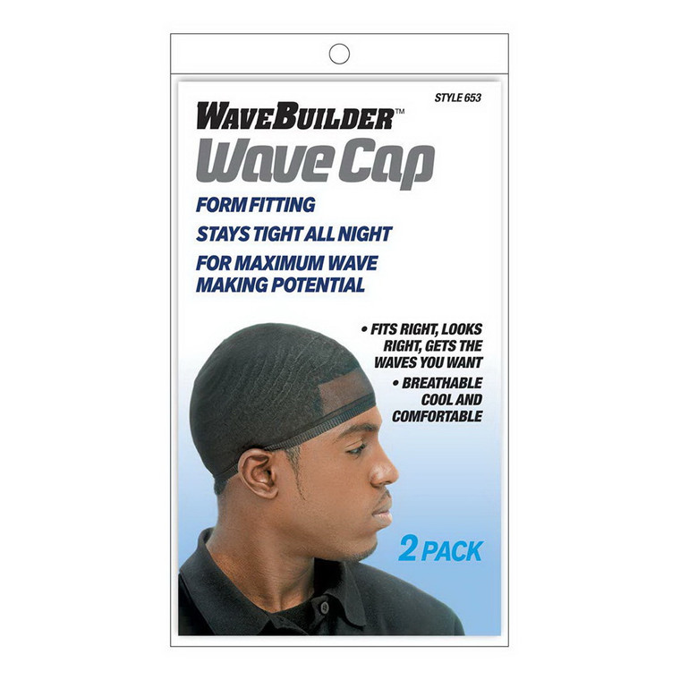 WaveBuilder Wave Cap, Black, 2 Ea