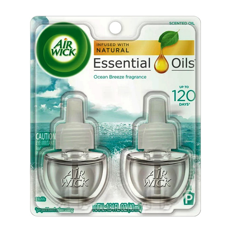 Air Wick Scented Oil Pure Ocean Breeze Air Freshener Refill - 0.67 Oz/2 Ea