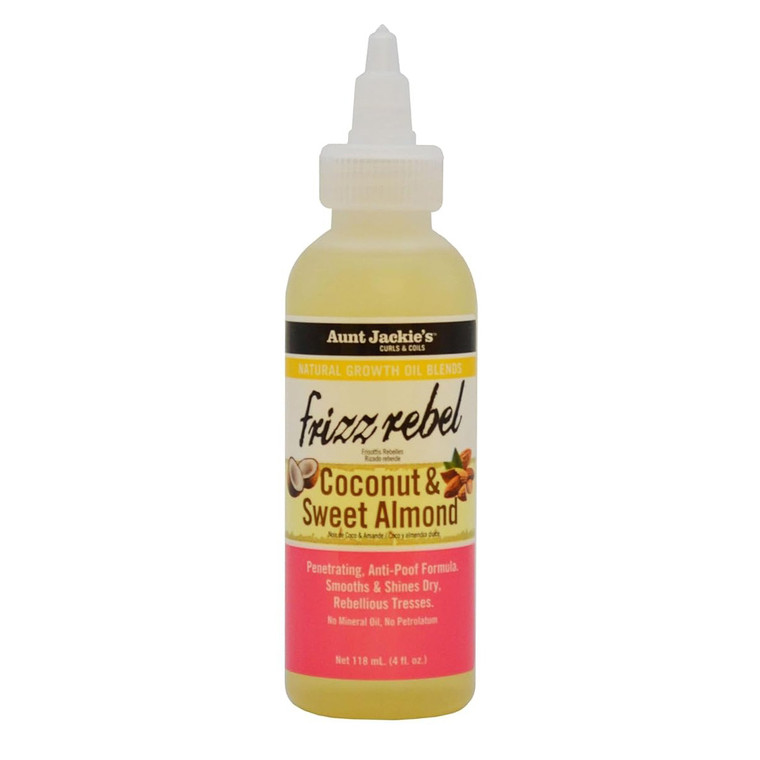 Aunt Jackies Natural Growth Oil Coconut and Sweet Almond Strengthening and Conditioning Formula 4Oz (118ml)
