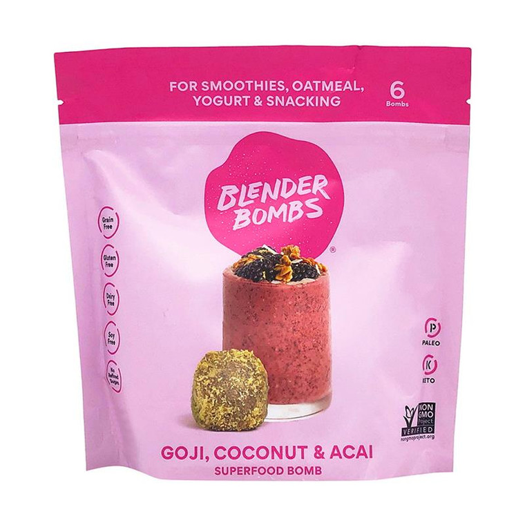 Blender Bombs Goji Coconut Acai Superfood Energy Bites 5Oz (170g)