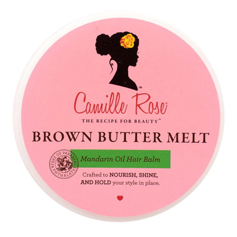 Camille Rose Brown Butter Melt Mandarin Oil Hair Balm for Soft Manageable Hair 4Oz (118.2ml)